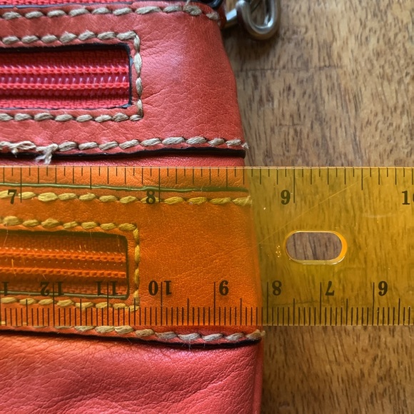 Fossil Orange Leather Wallet/Wristlet - Picture 3 of 7